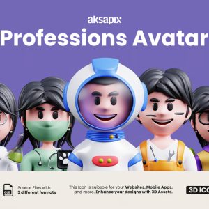 Professions Avatar 3D Icon Pack