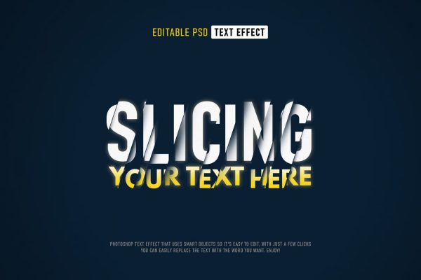 Slicing Text Effect